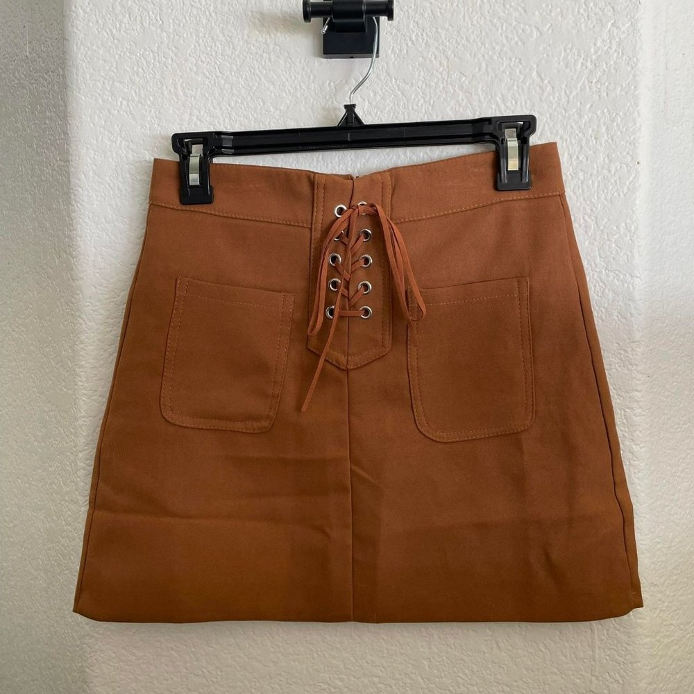Faux Suede Mini Skirt